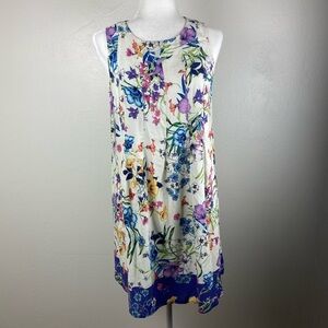 J. Jill Floral Spring Summer 100% Rayon‎ Sleeveless Dress women’s size Small P